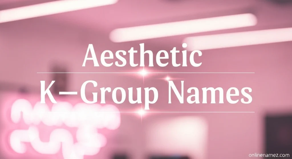 Aesthetic K-Pop Group Names