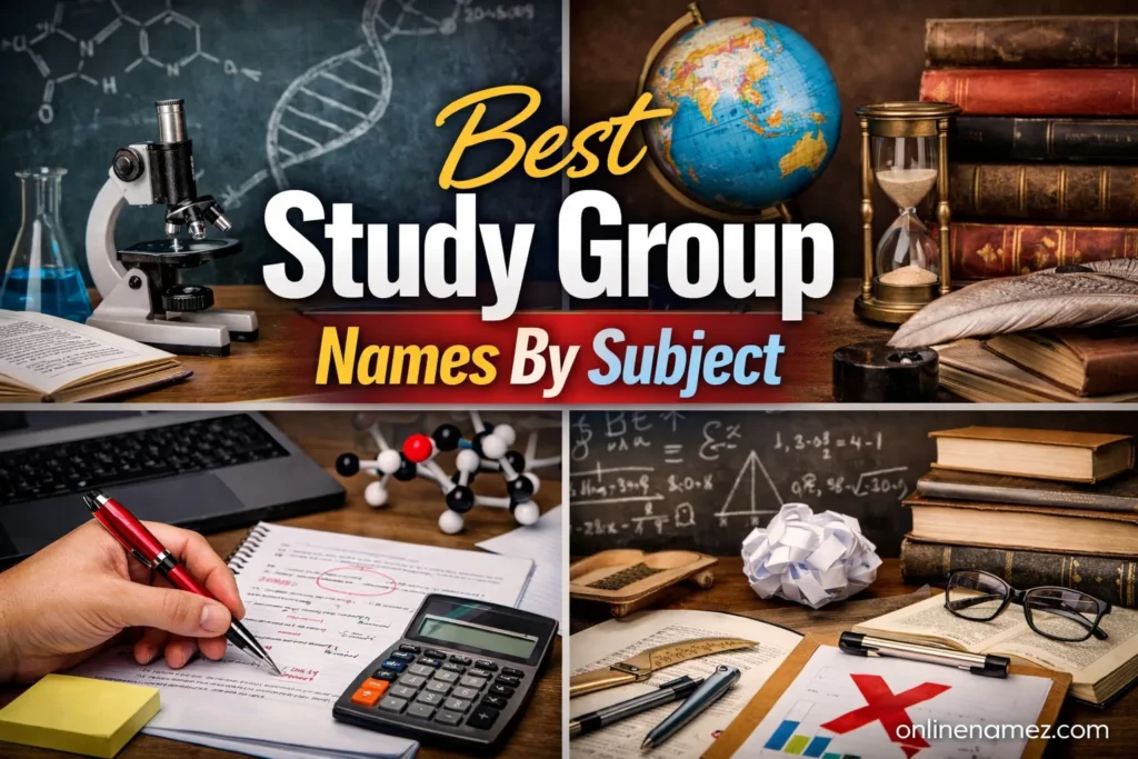 Best Study Group Names By Subject