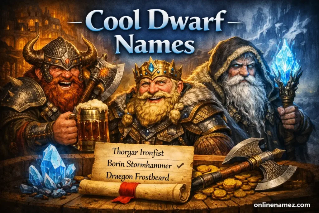 Cool Dwarf Names
