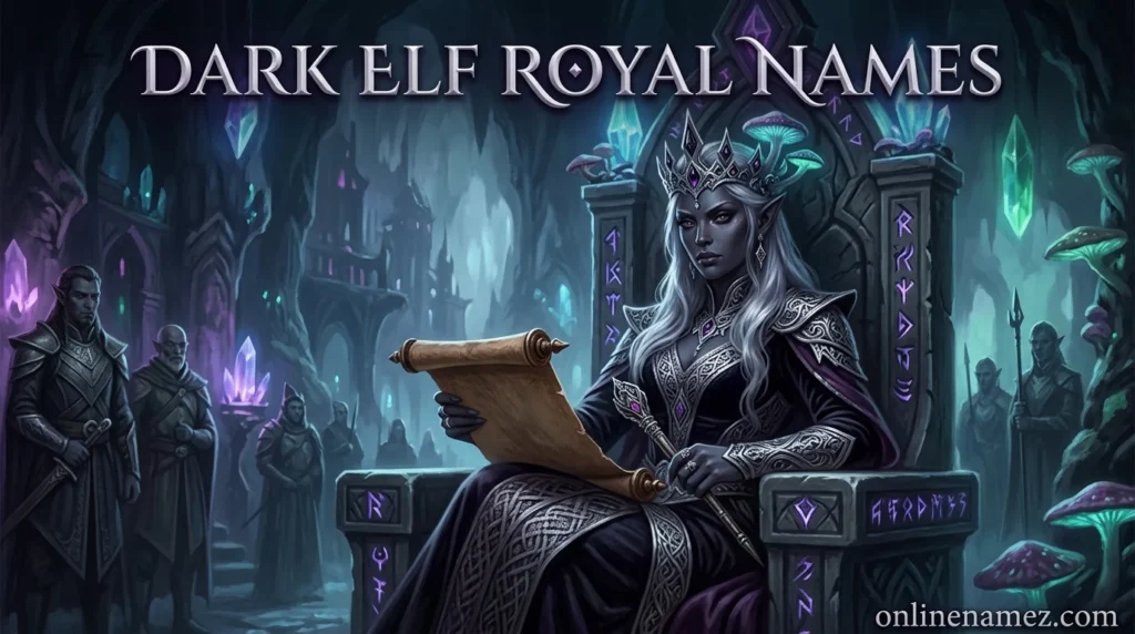 Dark Elf Royal Names