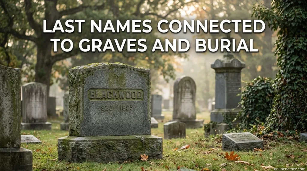 Last Names Connected To Graves And Burial