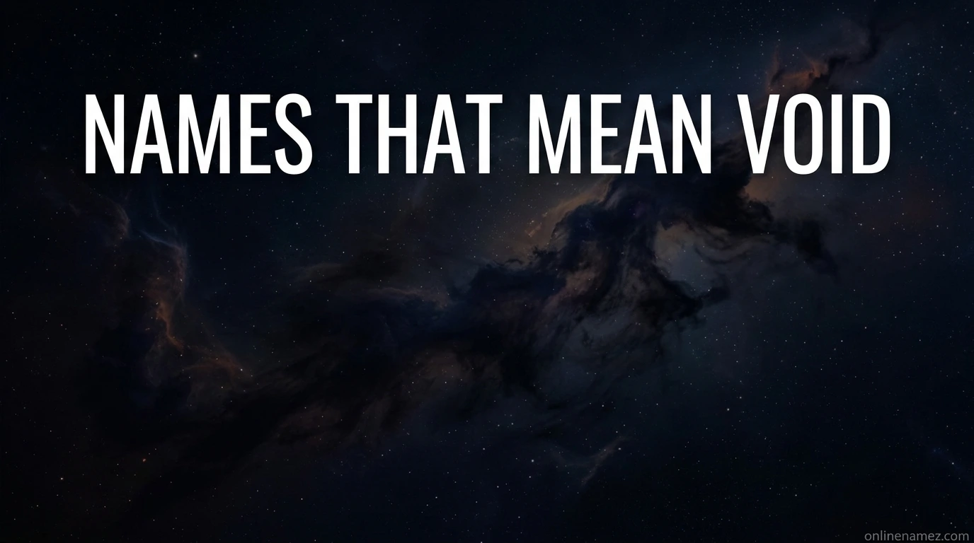 Names That Mean Void