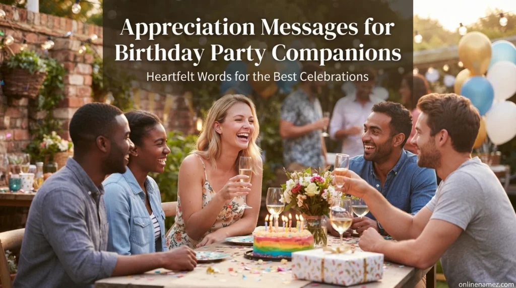 Appreciation Messages for Birthday Party Companions