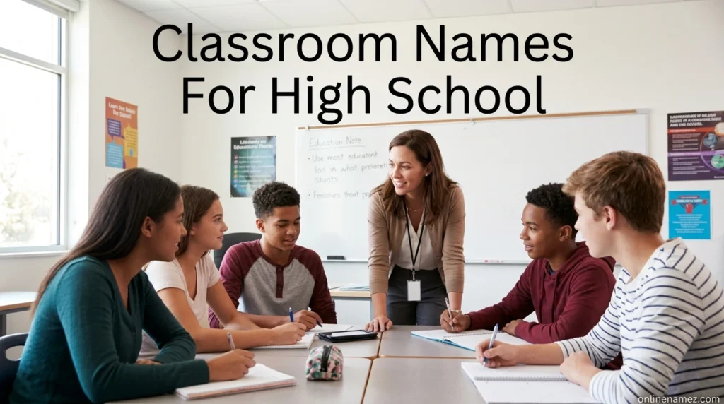 Classroom Names For High School