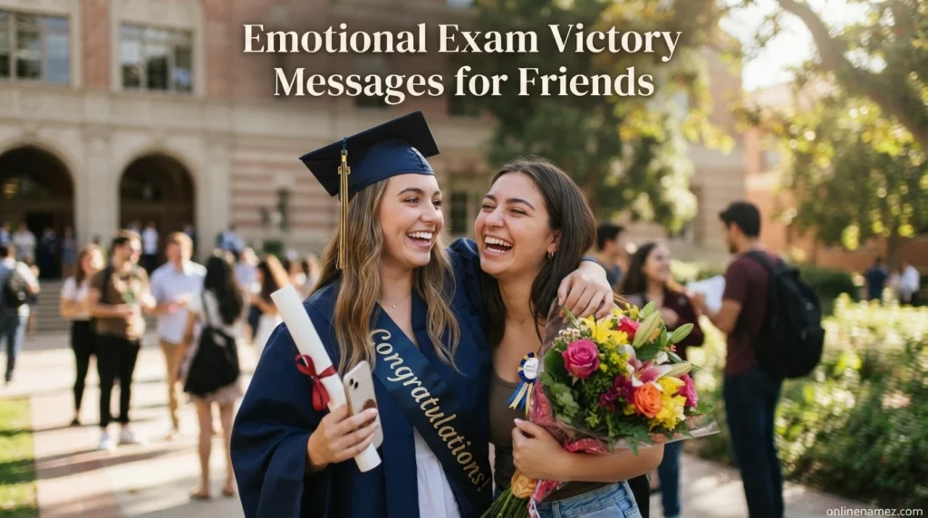 Emotional Exam Victory Messages for Friends