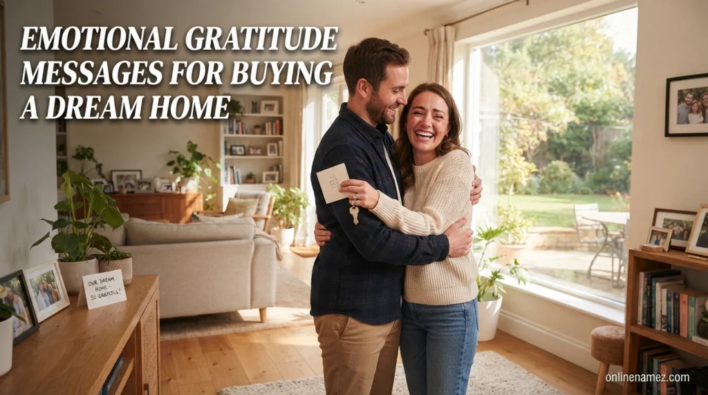 Emotional Gratitude Messages for Buying a Dream Home