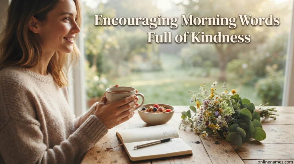 Encouraging Morning Words Full of Kindness