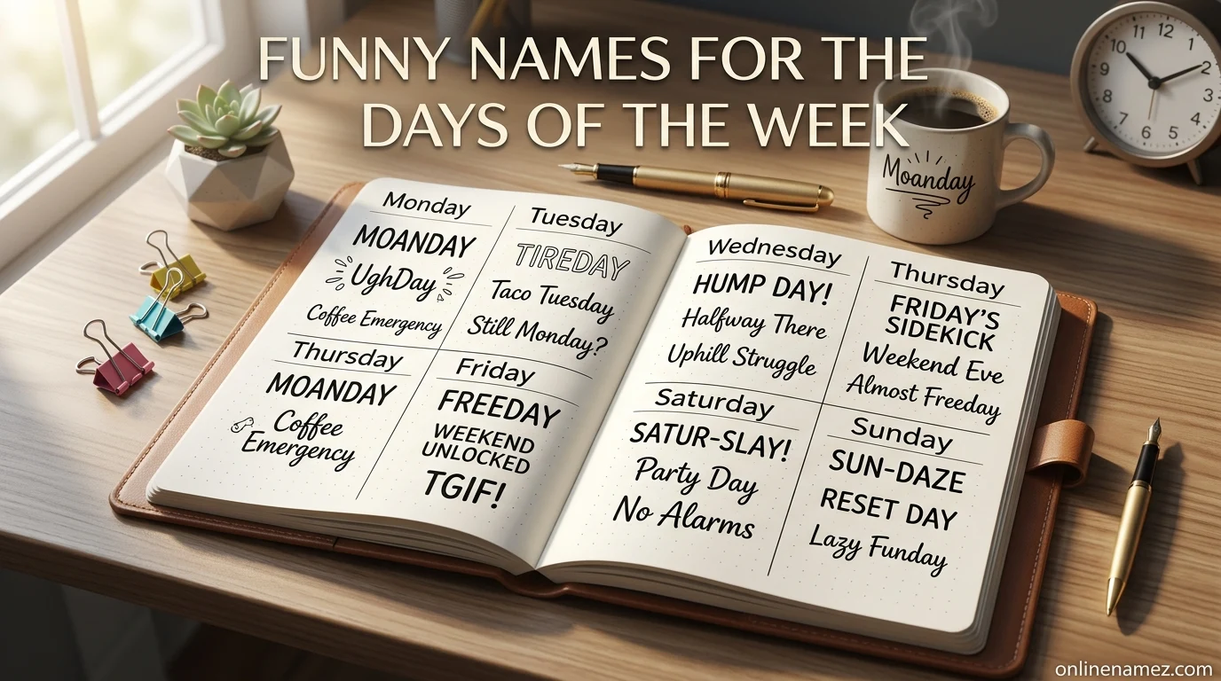 Funny Names for the Days of the Week
