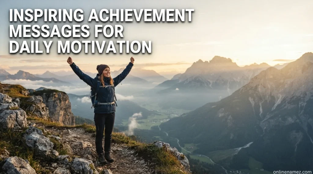Inspiring Achievement Messages for Daily Motivation