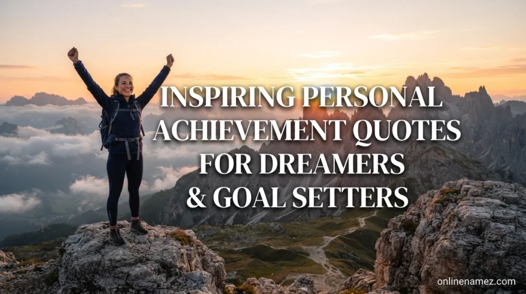 Inspiring Personal Achievement Quotes for Dreamers and Goal Setters