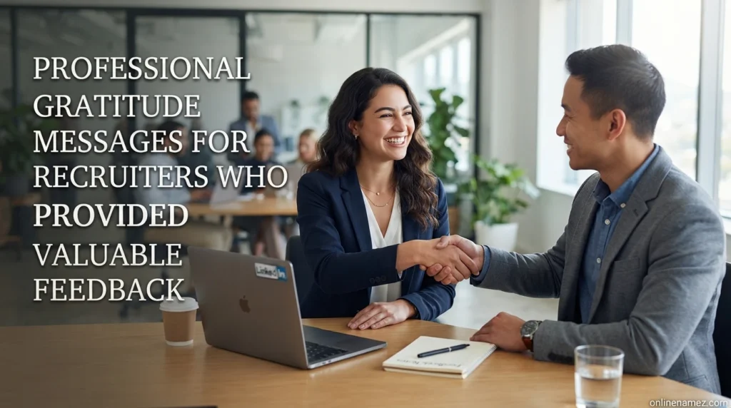 Professional Gratitude Messages for Recruiters Who Provided Valuable Feedback