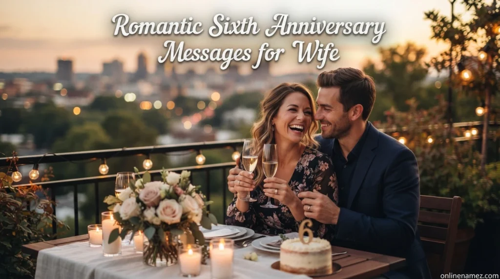 Romantic Sixth Anniversary Messages for Wife