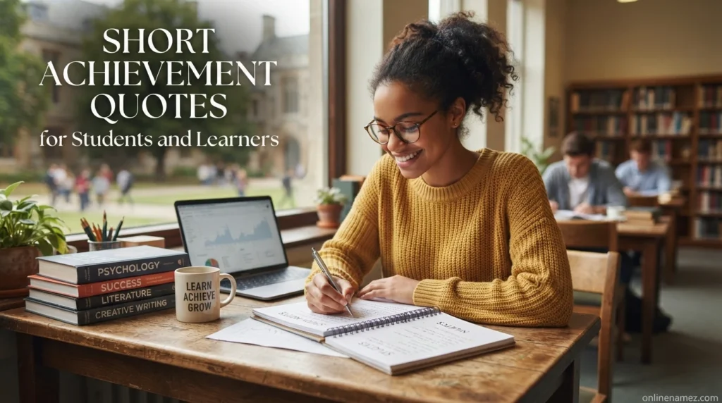 Short Achievement Quotes for Students and Learners