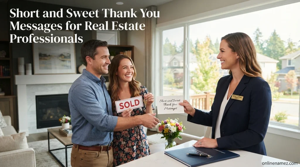 Short and Sweet Thank You Messages for Real Estate Professionals