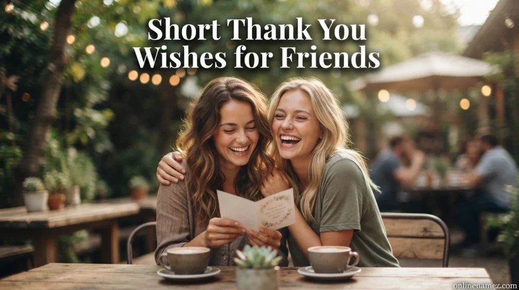 Short Thank You Wishes for Friends