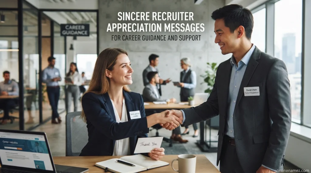 Sincere Recruiter Appreciation Messages for Career Guidance and Support