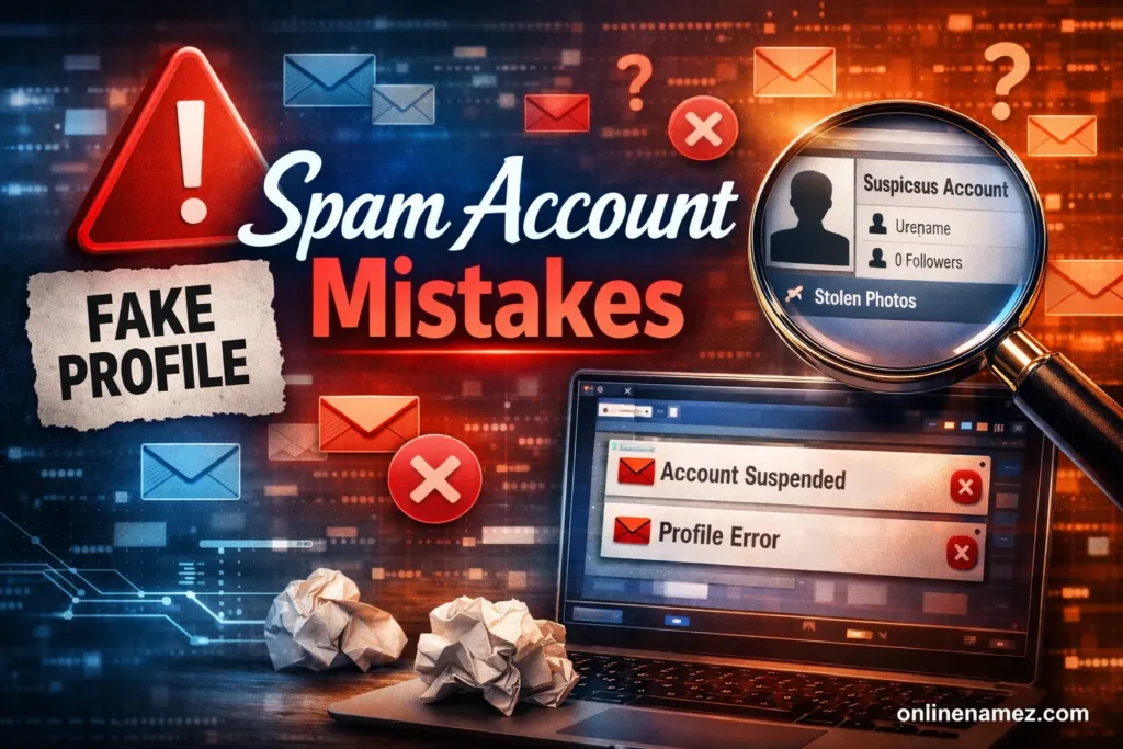 Spam Account Mistakes