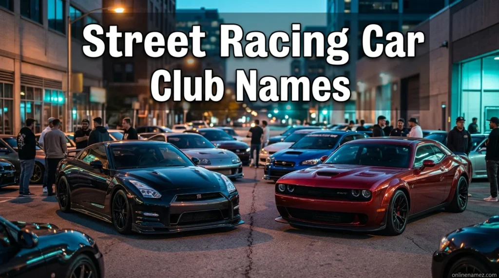 Street Racing Car Club Names