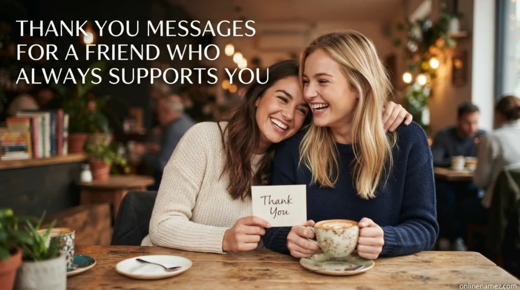 Thank You Messages for a Friend Who Always Supports You