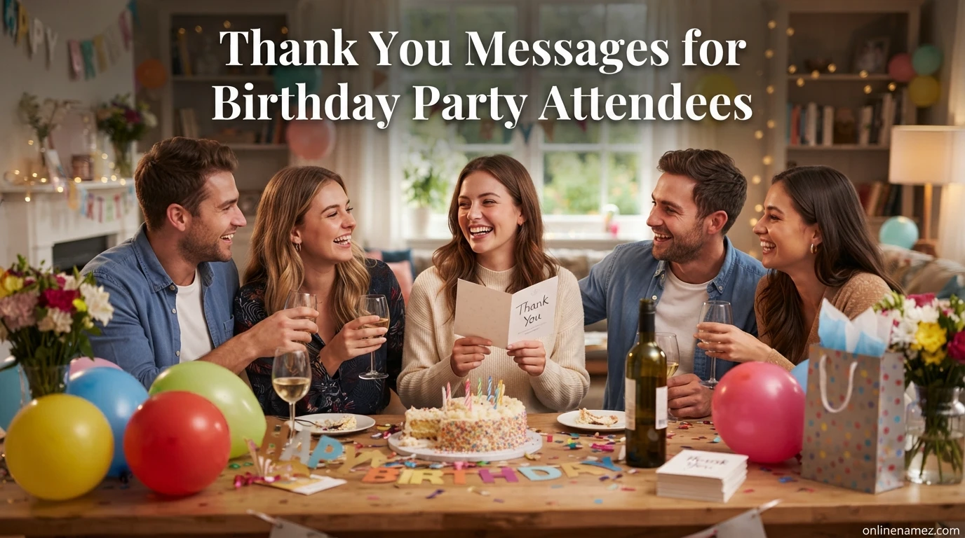 Thank You Messages for Birthday Party Attendees