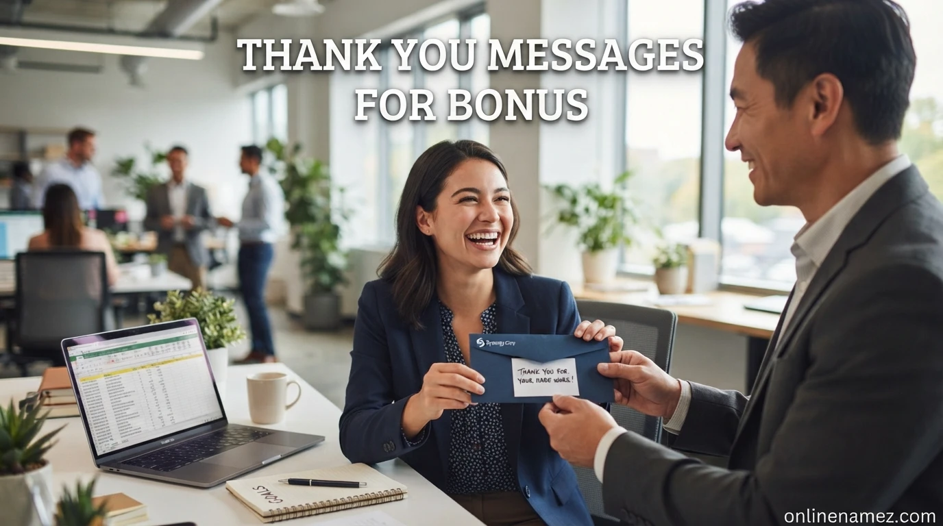 Thank You Messages for Bonus