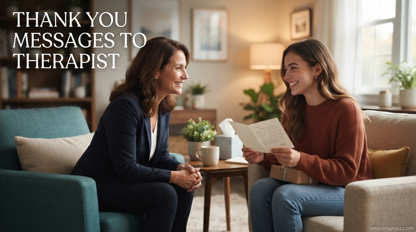Thank You Messages to Therapist