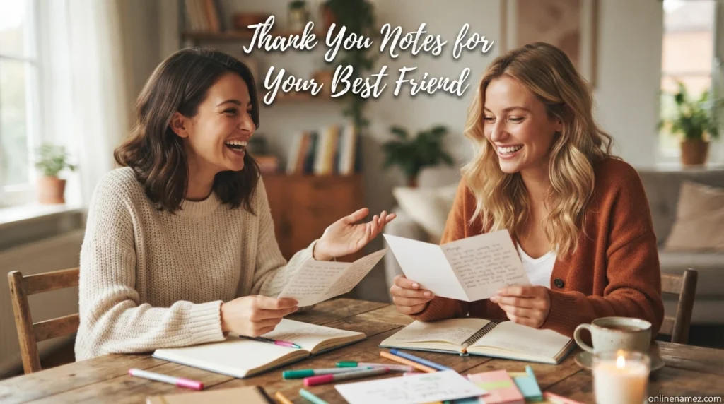 Thank You Notes for Your Best Friend