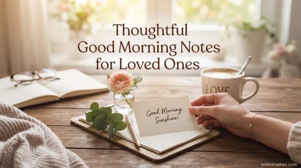 Thoughtful Good Morning Notes for Loved Ones
