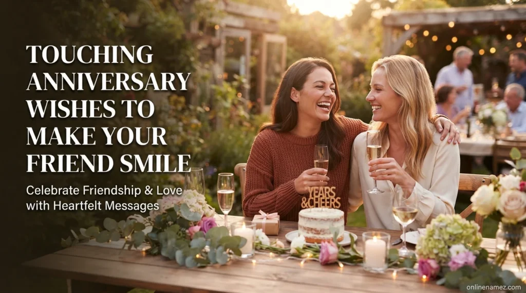Touching Anniversary Wishes to Make Your Friend Smile