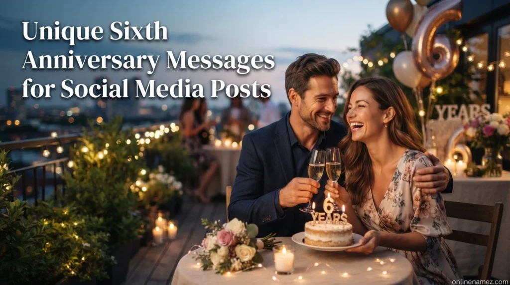 Unique Sixth Anniversary Messages for Social Media Posts