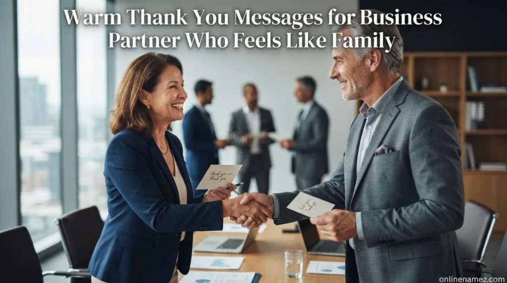Warm Thank You Messages for Business Partner Who Feels Like Family