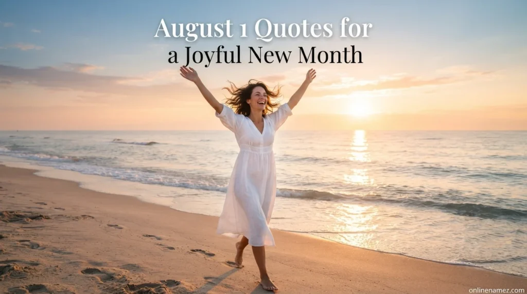 August 1 Quotes for a Joyful New Month