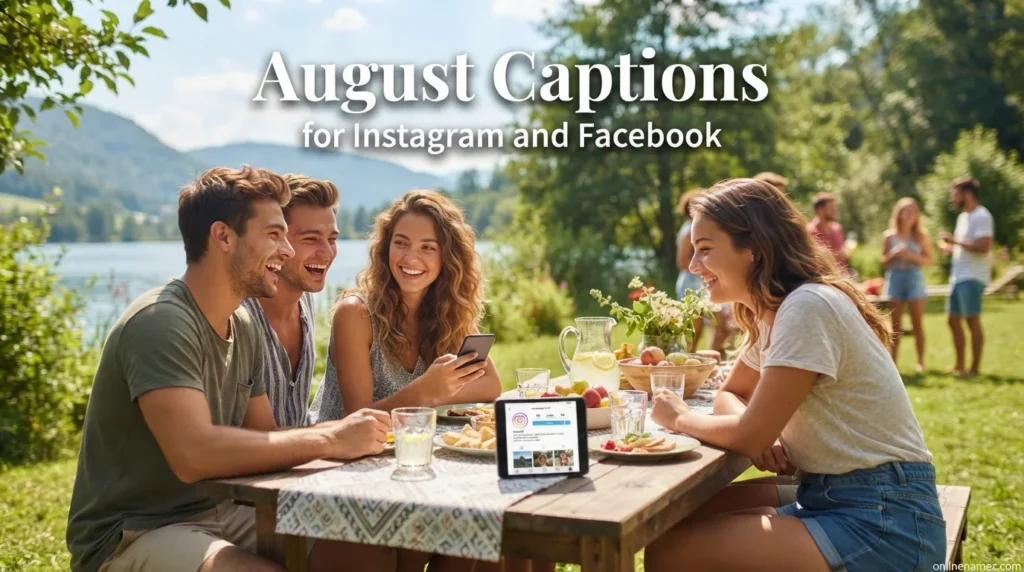 August Captions for Instagram and Facebook