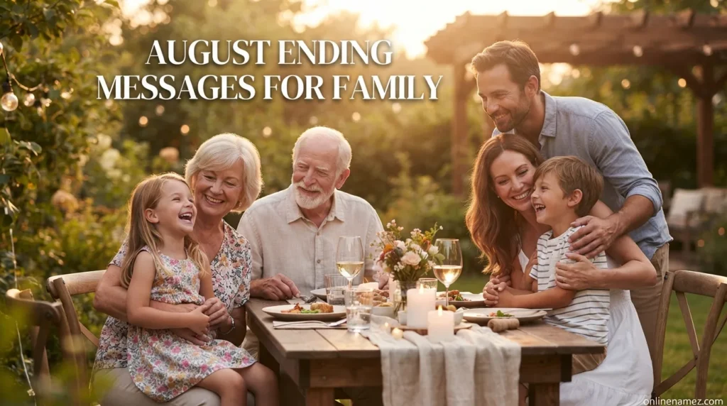August Ending Messages for Family