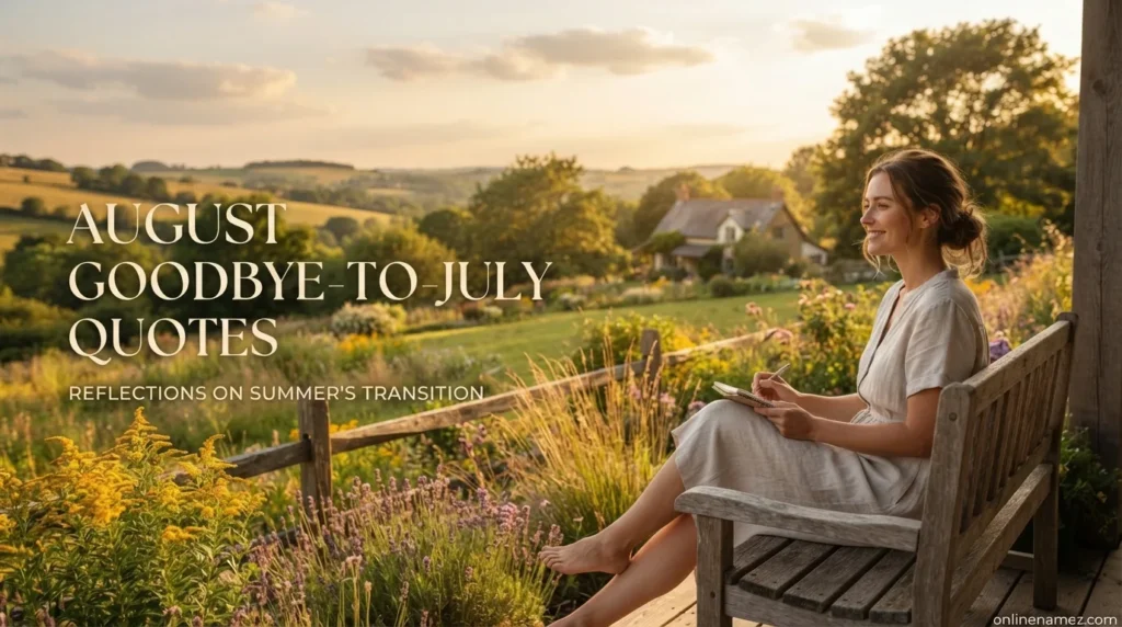 August Goodbye-to-July Quotes