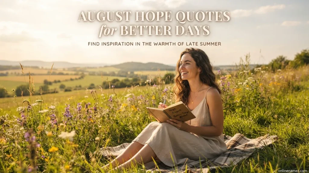 August Hope Quotes for Better Days
