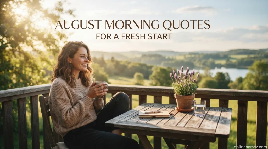 August Morning Quotes for a Fresh Start