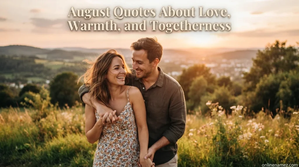 August Quotes About Love, Warmth, and Togetherness