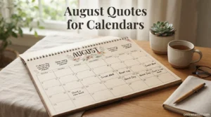 August Quotes for Calendars