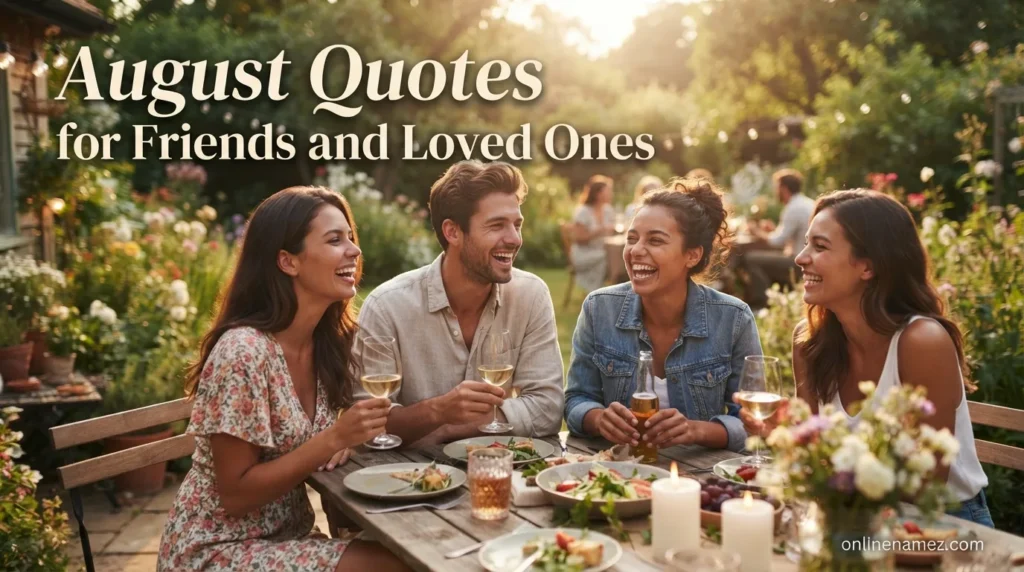 August Quotes for Friends and Loved Ones