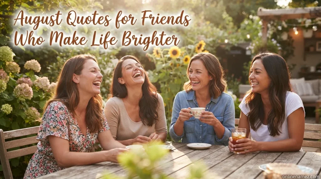 August Quotes for Friends Who Make Life Brighter