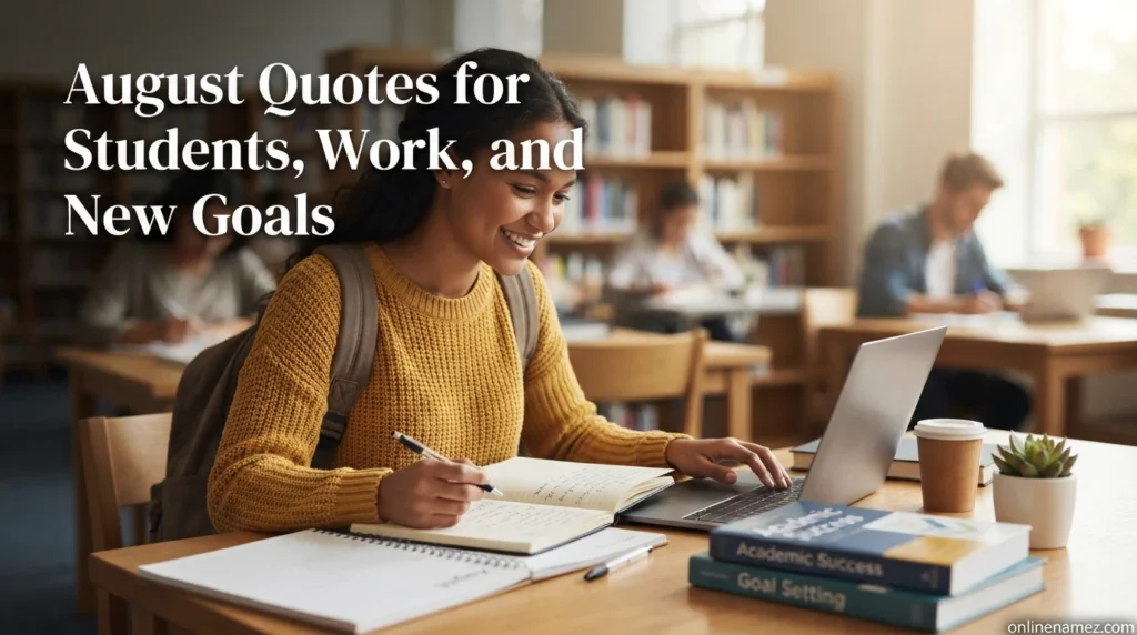 August Quotes for Students, Work, and New Goals