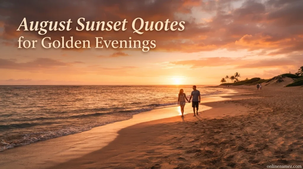 August Sunset Quotes for Golden Evenings
