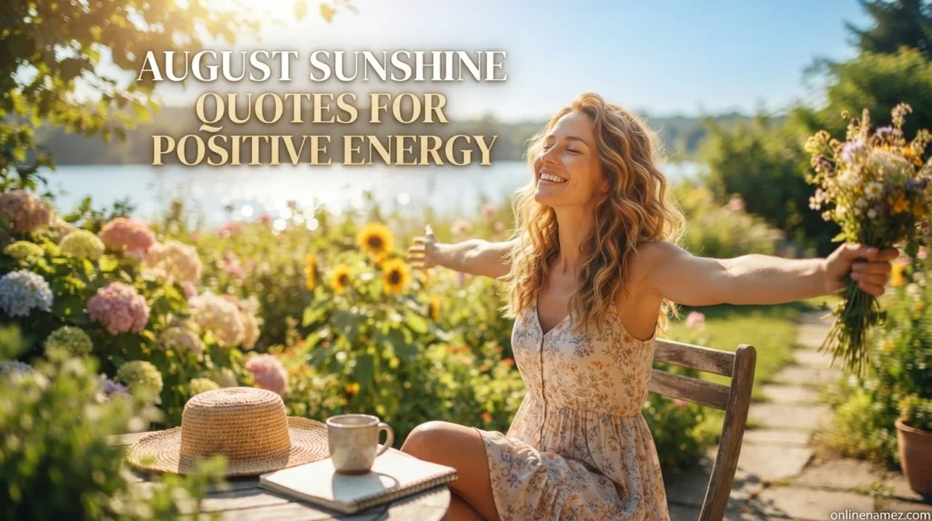 August Sunshine Quotes for Positive Energy