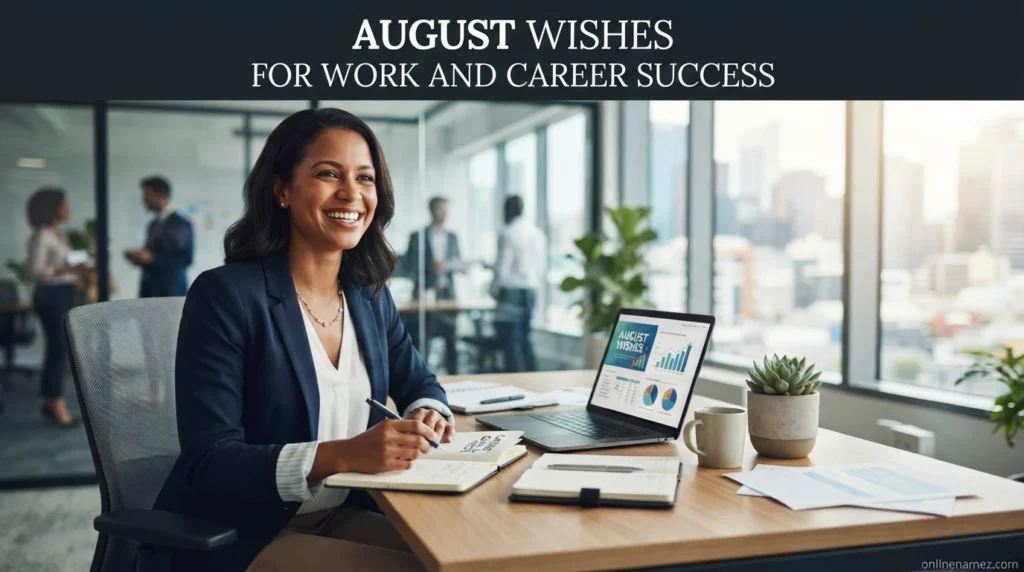 August Wishes for Work and Career Success