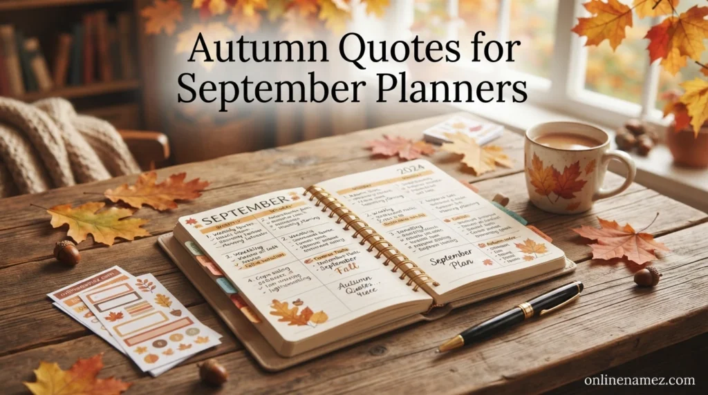 Autumn Quotes for September Planners