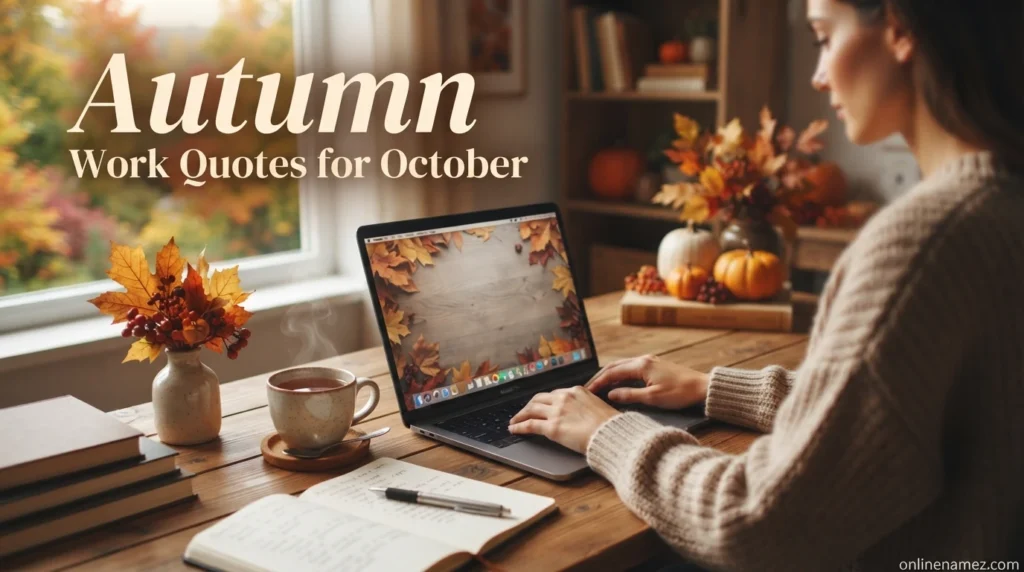 Autumn Work Quotes for October