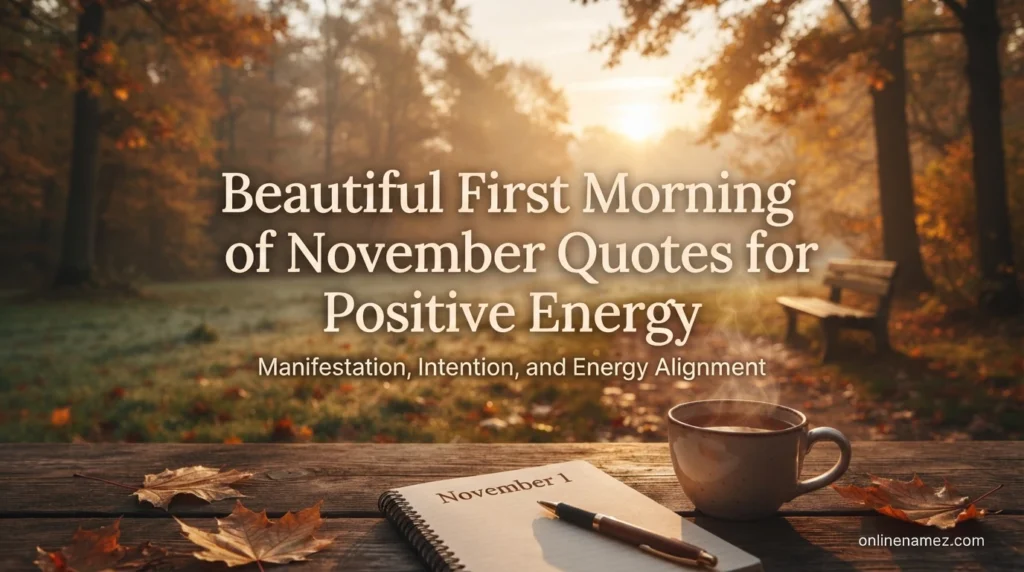 Beautiful First Morning of November Quotes for Positive Energy