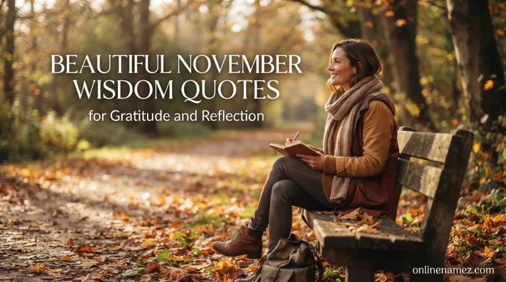 Beautiful November Wisdom Quotes for Gratitude and Reflection