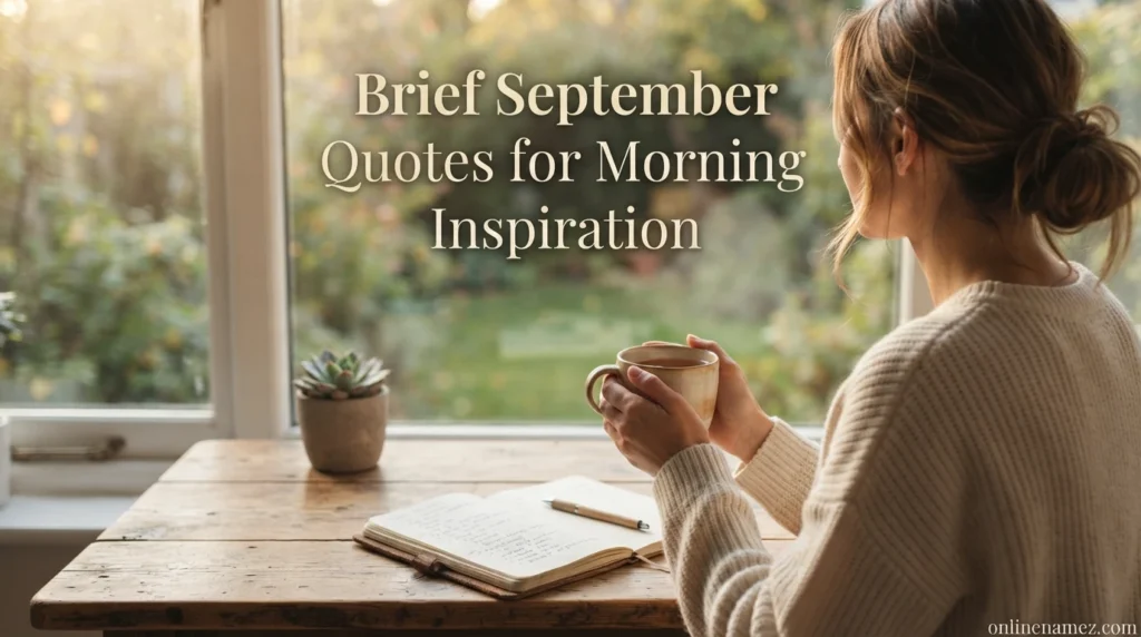 Brief September Quotes for Morning Inspiration